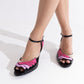 Gemma Fucsia Negro - Landa Zapatos