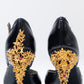 Gemma Taco de Oro Negro - Landa Zapatos