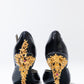 Gemma Taco de Oro Negro - Landa Zapatos